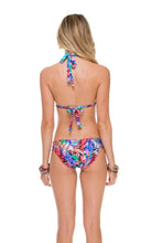 GORGEOUS CHAOS - Triangle Halter Top & Full Ruched Back Bottom • Multicolor