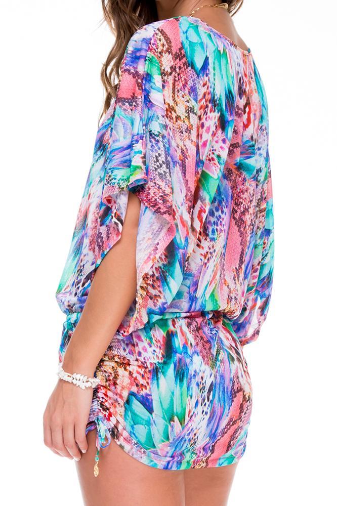 GORGEOUS CHAOS - Cabana V Neck Dress • Multicolor