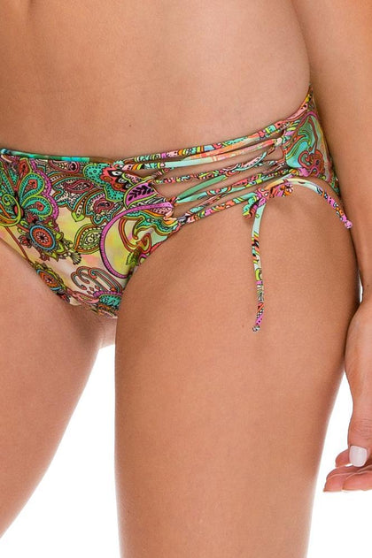 CALLEJERA - Triangle Halter Top & Reversible Sexy Side Full Bottom • Multicolor