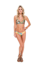 CALLEJERA - Underwire Halter Top & Tab Sides Full Bottom • Multicolor