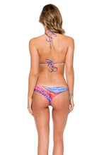 STAR GIRL - Triangle Top & Wavey Ruched Back Brazilian Tie Side Bottom • Multicolor
