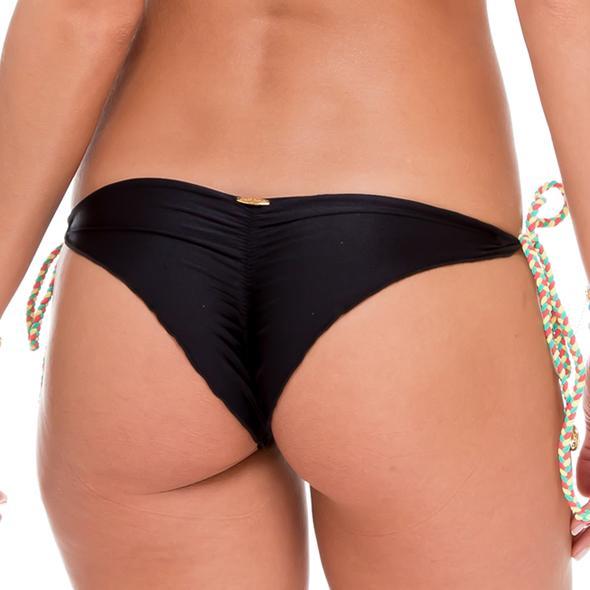 ATREVIDA - Wavey Ruched Back Brazilian Tie Side Bottom