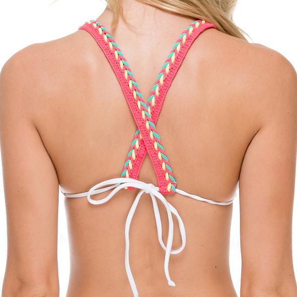 ATREVIDA - Multicolor Crochet Triangle Top