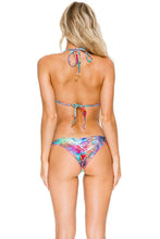 CAYO HUESO SO CLOSE - Triangle Top & Wavey Ruched Back Brazilian Tie Side Bottom • Multicolor