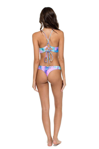 PALMARES - Zig Zag Knotted Cut Out Triangle Top & Reversible Brazilian Bottom • Multicolor