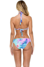 PALMARES - Triangle Halter Top & Full Ruched Back Bottom • Multicolor