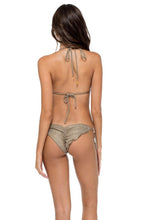 COMPAI - Triangle Top & Wavey Ruched Back Brazilian Tie Side Bottom • Bronze