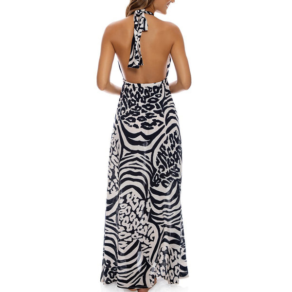 ALL THE SKINS - Deep Plunge Long Dress