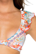 MERENGUITO - Ruffle Halter Top & Morena Moderate Bottom • Multicolor