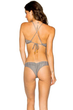 TURI TURAI - Bralette Top & Wavey Ruched Back Brazilian Bottom • Grey