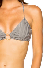 TURI TURAI - Bralette Top & Wavey Ruched Back Brazilian Bottom • Grey