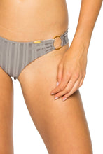 TURI TURAI - Bralette Top & Wavey Ruched Back Brazilian Bottom • Grey