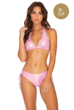 NOCHES DE SEVILLA - Triangle Halter Top & Drawstring Side Full Bottom • Rose Champagne