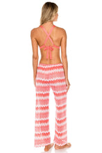 AMOR Y MIEL - Adjustable Back Halter Top & Beach Pant • Coral