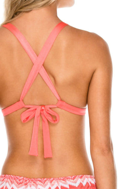 AMOR Y MIEL - Adjustable Back Halter Top & Beach Pant • Coral