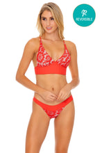 CORAZON DE SEDA - Cross Back Bustier Top & Band Moderate Bottom • Scarlet