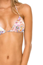 ALCAZAR - Triangle Top & Wavey Ruched Back Brazilian Tie Side Bottom • Multicolor
