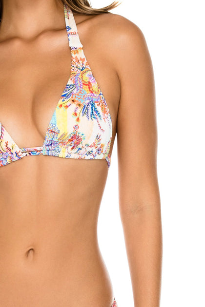 ALCAZAR - Triangle Halter Top & Full Bottom • Multicolor