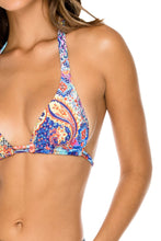 WAPISIMA - Triangle Halter Top & Split Side Wide Leg Pant • Multicolor