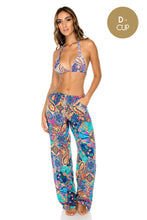 WAPISIMA - Triangle Halter Top & Split Side Wide Leg Pant • Multicolor