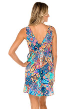 WAPISIMA - V Neck Short Dress • Multicolor
