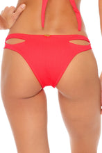 TRIANA - Bandeau Top & Reversible Zig Zag Open Side Moderate Bottom • Flamingo