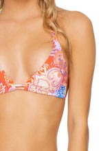 DYNASTY - Triangle Halter Top & Drawstring Ruched Brazilian Bottom • Rojo