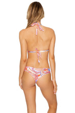 DYNASTY - Triangle Halter Top & Drawstring Ruched Brazilian Bottom • Rojo