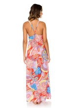 DYNASTY - V Neck Long Dress • Rojo