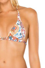 MAESTRANZA - Triangle Halter Top & Full Bottom • White