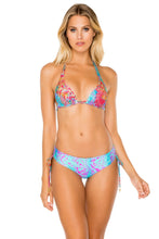 LA MEZQUITA - Triangle Halter Top & Drawstring Side Full Bottom • Multicolor