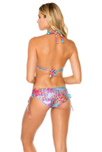 LA MEZQUITA - Triangle Halter Top & Drawstring Side Full Bottom • Multicolor