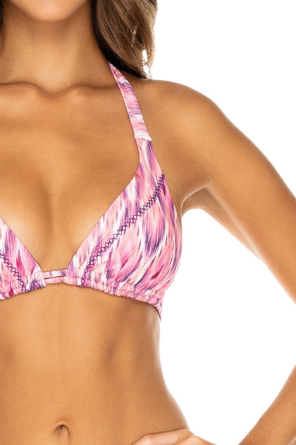 CADIZ - Triangle Halter Top & Full Bottom • Multicolor