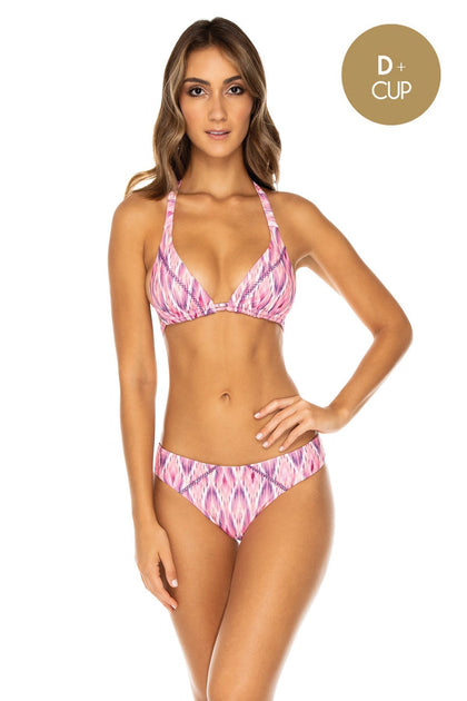 CADIZ - Triangle Halter Top & Full Bottom • Multicolor