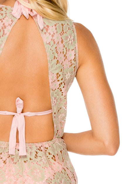 GITANA - Deep Vneck Romper • Multicolor