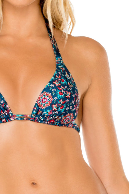 CORDOBA - Triangle Halter Top & Seamless Full Ruched Back Bottom • Multicolor