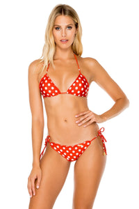 MACARENA - Wavey Triangle Top & Wavey Ruched Back Brazilian Tie Side Bottom • Ole Red