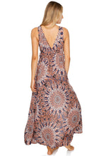 LA REINA DEL SUR - V Neck Long Dress • Multicolor
