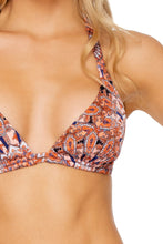 LA REINA DEL SUR - Triangle Halter Top & Drawstring Side Full Bottom • Multicolor