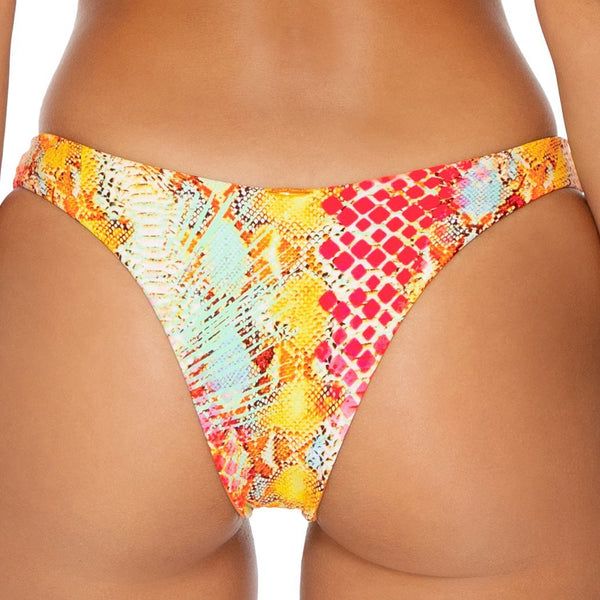 SMOKE SHOW - Tab Side High Leg Brazilian Bottom