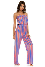 PLAY TIME - Strapless Ruffle Jumpsuit • Multi Royal