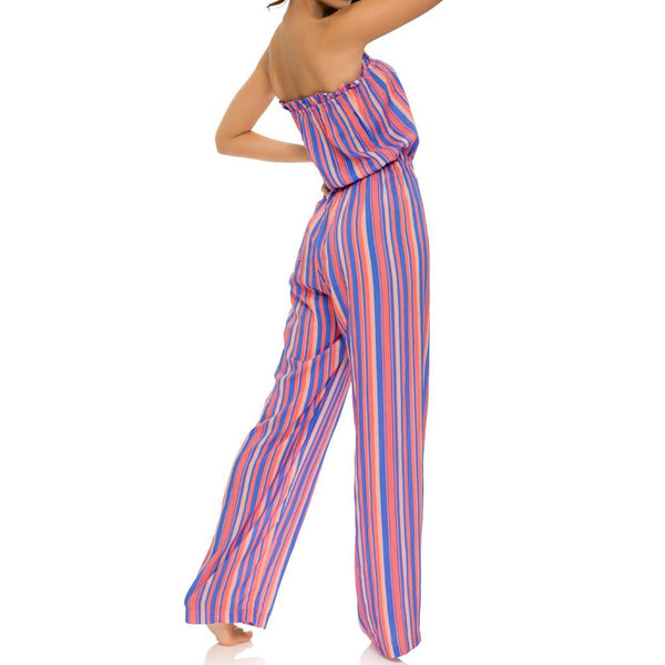 PLAY TIME - Strapless Ruffle Jumpsuit