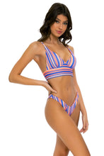 PLAY TIME - Cross Back Bustier Top & High Leg Bottom • Multi Royal