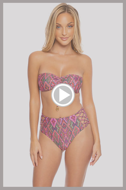 VAMOS A CABOS - Bandeau Top & High Rise Full Bottom • Multicolor