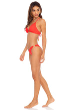 LAST FLING - Bralette Top & High Leg Brazilian Bottom • Red Hot
