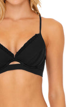 BACHELORETTE AND HER BABES - Underwire Top & Ruffle Full Seamless Bottom • Bash Black