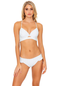 BACHELORETTE AND HER BABES - Underwire Top & Ruffle Full Seamless Bottom • Bride White