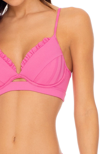 BACHELORETTE AND HER BABES - Underwire Top & Ruffle Full Seamless Bottom • Party Pink