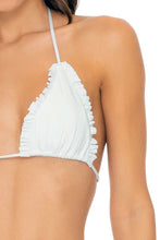 BACHELORETTE AND HER BABES - Triangle Top & Wavey Ruched Back Tie Side Bottom • Bride White