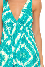 MERMAID WISHES - V Neck Short Dress • Multicolor